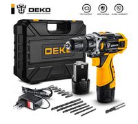 DEKO perceuse sans fil 12V 16V 20V Mini outils électriques sans fil batterie Lithium-Ion cc tournevis électrique maison bricolage perceuse DKCD16FU-Li SET2