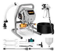 DEKO Pulvérisateur Peinture sans Air 700W 2900PSI, Débit 1,2L/Min, Pulvérisateur Électrique Polyvalent avec Tuyau 7,5M, 2 Rallonges et Buses 311/515 pour Murs, Meubles et Métal