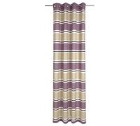Deko Trend Lavera 6236786 47 Rideau Polyester à 8 Œillets Métallique Blanc/Raisin/Beige 245 x 140 x 245 cm