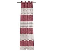Deko Trend Paganini 6236789 30 Rideau Polyester à 8 Œillets Métallique Blanc/Rouge/Gris 245 x 137 x 245 cm