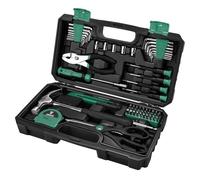 DEKO TZ62 Ensemble d'outils de pièces Ensemble d'outils manuels généraux pour la maison avec étui de rangement de boîte à outils en plastique (vert)