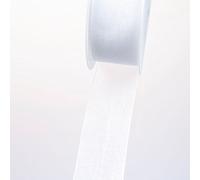 Deko und Band 53736 - Ruban d'organza avec webkante - 38 mm 50 m Col. 01 Blanc - 53736-38-50-01