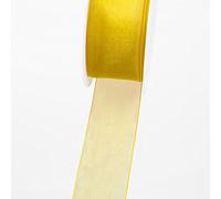 Deko und Band 53736 - Ruban d'organza avec webkante - 38 mm 50 m Col. 15 Jaune - 53736-38-50-15