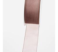 Deko und Band 53736 - Ruban d'organza avec webkante - 38 mm 50 m Col. 48 Marron - 53736-38-50-48