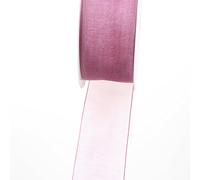 Deko und Band 53736 - Ruban d'organza avec webkante - 38 mm 50 m Col. 53 Vieux Rose - 53736-38-50-53