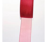 Deko und Band 53736 - Ruban d'organza avec webkante - 38 mm 50 m Col. 66 Rouge Carmin - 53736-38-50-66