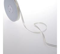 Deko und Band Double de Face Satin avec Bord doré - Blanc - 6 mm - 50 m - 32106 110 (0,34 €/m)
