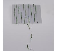Deko und Band Guirlandes de Perles - Vert/Argent - 3 mm - 18 x 2 m - 8031