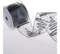 Deko und Band Sapins Paillettes - Gris - 65 mm - 10 m - 8281 97 (1,75 €/m)