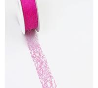 Deko und Band Spiderweb Ruban décoratif - 3 cm Rose - Rouleau 25 m - 67 019 en r 30