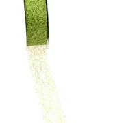 Deko und Band Spiderweb Ruban décoratif - 3 cm Vert - Rouleau 25 m - 67 030 en r 30