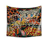 DekoArte TP37 - Tapisserie murale moderne Impression artistique numérisée | Tissu polyester 100% décoration pour votre salon ou chambre à coucher | Style Multi Animal Print Tons Neutres | 150 x 130 cm