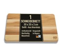 DEKOFANT Planche à découper en bois d'érable - 30 x 20 x 2 cm - En bois domestique - Pratique - Planche à découper - Planche de service - Planche à petit-déjeuner huilée rectangulaire (1)