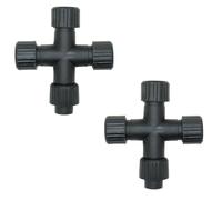 Dekofun 2 Pièces Connecteur Guirlande Exterieure, 1 vers 3 Connecteur 2 Broches, Imperméable Séparateur pour Lumières de Noël, Rideau Lumineux, Lumière Extérieure, Filet Lumineuse