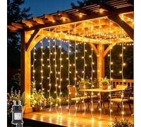 Dekofun 2 Pièces Guirlande Lumineuse 3M x 3M 300 LED Rideau Lumineux avec Transformateur, Timer, 8 Modes Étanche Rideau Guirlande Lumineuse pour Chambre Mariage Murale Exterieur Interieur Décorations