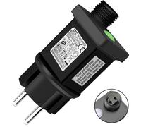 Dekofun 31V 6W AC Clignoteur pour Guirlande, Prise Clignotante pour Guirlande 9 Modes Avec Fonction Minuterie, Étanche Transformateur LED pour Éclairage de Noël, Guirlande lumineuse, Rideau Lumineux