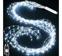 Dekofun Guirlande Lmineuse 1M 100 LED avec Transformateur, Timer, 8 Modes Lumineux Cascade Étanche Guirlande Lmineuse pour Chambre Table Murale Plantes Exterieur Intérieur Decoration - Blanc