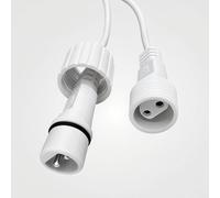 Dekofun Rallonge Guirlande 10M/32.8FT Rallonge Électrique, 2 Broches Prolongateur Étanche Connecteurs pour Éclairage de Noël Extérieur, Sapin Lumineuse Intérieur, Guirlande Lumineuse - Blanc