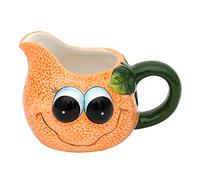 Dekohelden24 222284-Orange Pot à lait en céramique Orange 14 x 11 x 8,5 cm