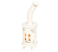 Dekohelden24 Céramique - 142110 - Blanc avec Or - en céramique - Blanc - 21 cm