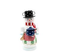 Dekohelden24 Lisa Femme de Neige fumée Amusante avec Chapeau et écharpe env. 20 cm