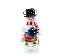 Dekohelden24 Lisa Femme de Neige fumée Amusante avec Chapeau et écharpe env. 25 cm