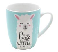 Dekohelden24 Mug en porcelaine avec inscription en allemand « kurz Pause dann geht's Weitert's ». Dimensions : 9,8 x 8,2 cm. Capacité : 250 ml. Passe au lave-vaisselle.