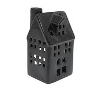 Dekohelden24 Photophore en Porcelaine Noire - Dimensions (L x l x H) : Environ 6 x 7 x 13,5 cm