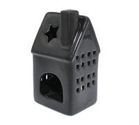 Dekohelden24 Photophore en Porcelaine Noire - Dimensions (L x l x H) : Environ 7 x 8 x 16 cm