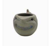 Dekohelden24 Pot de fleurs - Pot de fleurs - Pot de fleurs - Poisson en céramique - Jardinière - Bac à fleurs - Bac à fleurs - Bac à plantes en céramique en forme de requin en gris - Dimensions (L x l