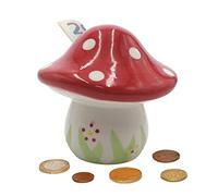 Dekohelden24 Tirelire en céramique en Forme de Champignon, Champignon à la Mouche, H x Ø : env. 12 x 12 cm