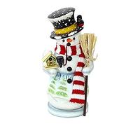 Dekohelden24 Toni Bonhomme de Neige fumée avec Cylindre et écharpe 25 cm 21 cm