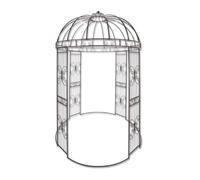 Dekoleidenschaft Tonnelle en métal « Romance » de style antique, 2 x 3 m, décoration de jardin vintage, décoration extérieure rétro, pavillon de jardin, pergola, tonnelle