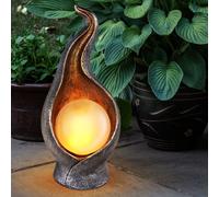 Dekolicht Lampe Solaire D'Extérieur LED Jardin, Terrasse Argent-Or Flamme Boule