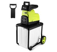 DEKOPRO Broyeur de Branches Broyeur Végétaux Électrique 2800W - Coupe 45mm, Lame Disque, Moteur Puissant, Idéal Vegetaux et Branches, bac de Collecte 60 L