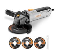 DEKOPRO Meuleuse d'Angle 900W: Ø 125mm Meuleuse d'Angle Électrique Disqueuse Compris 3 Disques, avec Poignée Auxiliaire, Capot de Protection, Écrou de Serrage rgots, pour Meulage, Tronçonnage