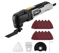 DEKOPRO Outil Multifonction Oscillant 300W: 22000 RPM Scie Oscillante Filaire, 6 Vitesses, Angle d'Oscillation 3°, pour Bois, Plastique et Métal