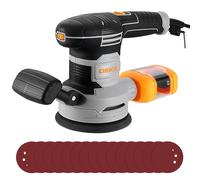 DEKOPRO Ponceuse Excentrique 450W φ125mm: Ponceuse Orbitale 14000RPM, avec 16 Pièces Papier Abrasif, Collecteur de Poussière, pour Bois, Acier, Polissage de Précision