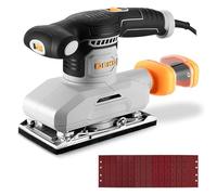 DEKOPRO Ponceuse Vibrante 1/3 Feuille 280W: Ponceuse Electrique 13000 RPM, 90 x 187mm avec 15 Abrasifs, pour le Polissage de Précision et le Traitement de Surface