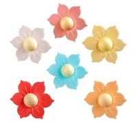 dekora - 100 Décorations de Gateau d'Anniversaire Comestibles, fleurs en azyme 5 cm - 6 couleurs assorties - cupcakes et desserts - Sans gluten et sans lactose