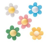 dekora - 120 fleurs comestibles en azyme 4 cm - 5 couleurs assorties - Décoration gâteau anniversaire, cupcakes et desserts - Sans gluten et sans lactose - Format professionnel