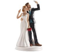 Dekora - 305065 Figurine pour gâteau du mariage, Blanc, 20cm