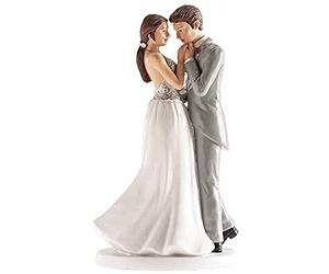Dekora - 305092 Figurine pour gâteau du mariage, Blanc, 18cm