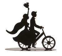 Dekora - 305097 Cake Topper pour gâteau du mariage, Métal, Noir, 18cm