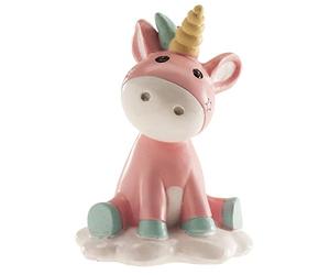 Dekora - 310137 Figurine Gâteau Baptême Licorne 10cm