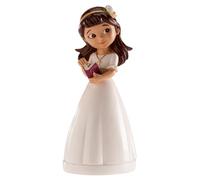 Dekora - 315107 Figurine de Communion, Résine, Blanc, 13 cm