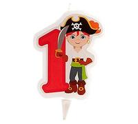 Dekora 345255 Bougie d'anniversaire 2D en forme de pirate pour gâteau d'enfant