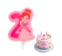Dekora-345262 Bougie Princesse | Bougie d'Anniversaire 2D du Princesse pour Gâteaux des Enfants - Numero 2