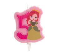 Dekora-345264 Bougie Princesse | Bougie d'Anniversaire 2D du Princesse pour Gâteaux des Enfants - Numero 4