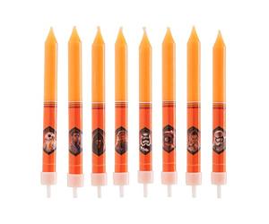 Dekora - 346176 STAR WARS Lot de 8 Bougies bâtonnet Cire Orange 8 x 8 x 12 cm